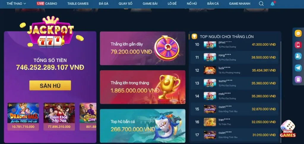 Các tính năng nổi bật của ứng dụng MCW77 WIN
